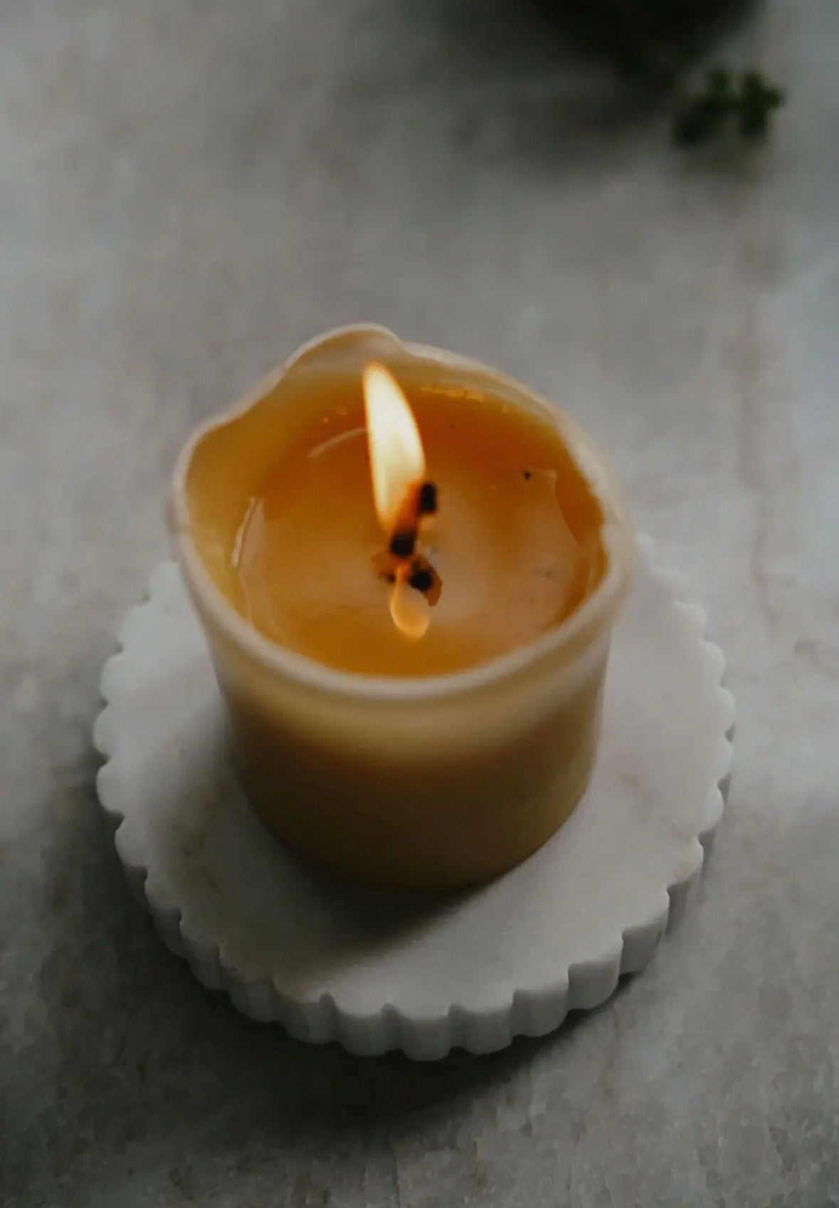 100% Pure Beeswax 3"x 3.5" Pillar Candle by Busy Bees