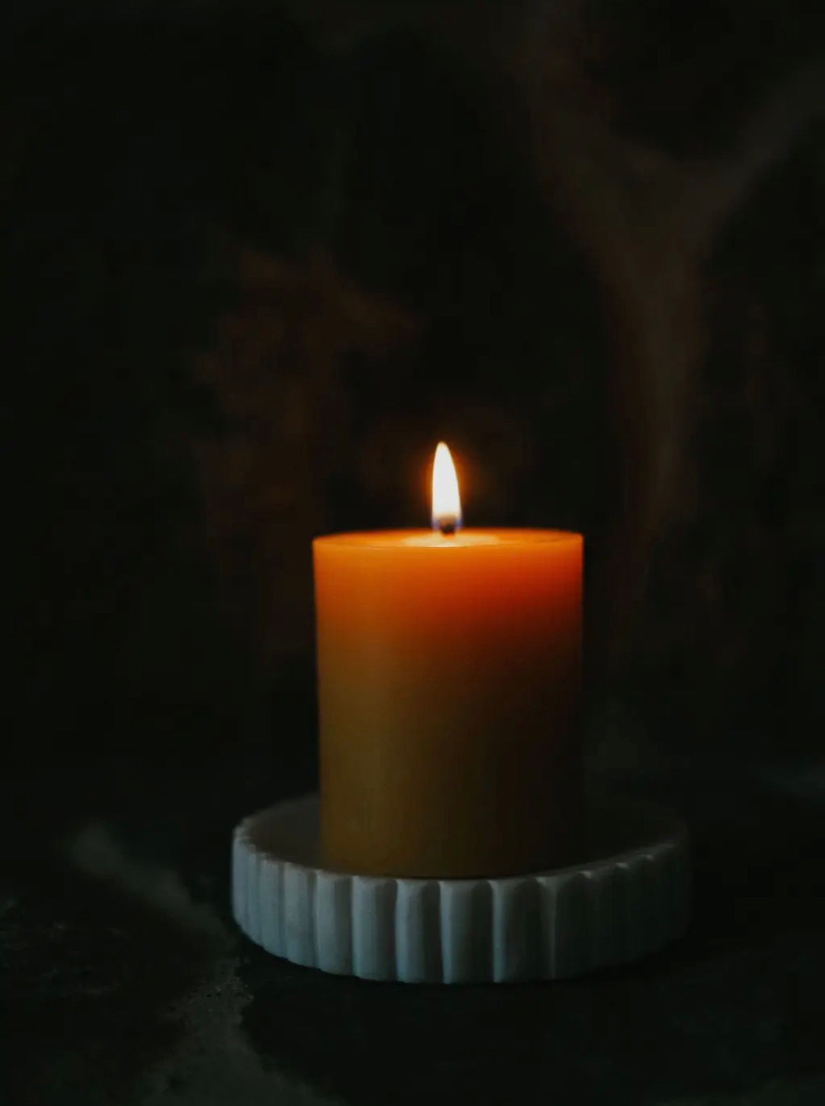 100% Pure Beeswax 3"x 3.5" Pillar Candle by Busy Bees