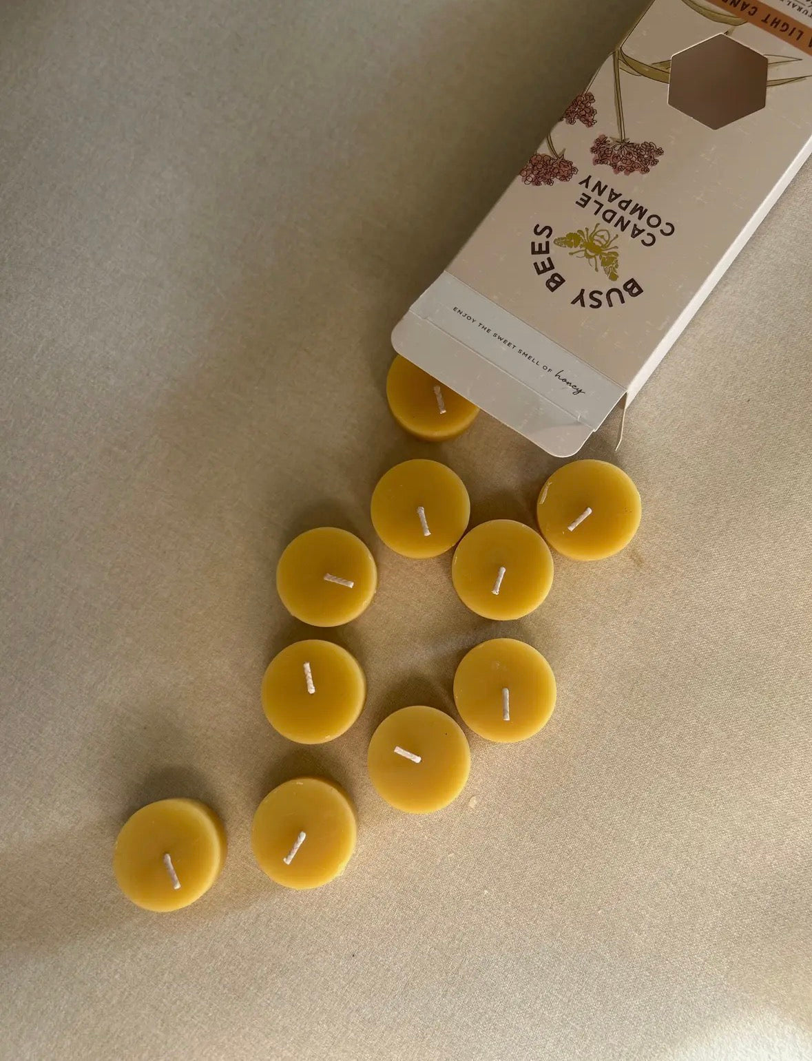 100% Pure Beeswax Tealight Candles by Busy Bees