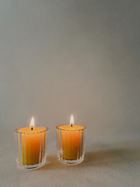 Pure 100% Beeswax Votive Candles by Buzy Bees- 4 Pack