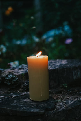 Pure 100% Beeswax 3" x 6" Pillar Candle by Busy Bees